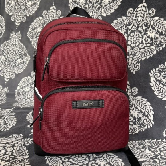 Michael Kors Kent Sport Utility Backpack Merlot - Picture 2 of 16